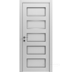 дверное полотно Rodos Style 5 700 мм, полустекло, каштан белый