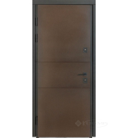 двері вхідні Булат Термо House 950x2050x95 ліва модель 703/191, венге темний/білий атласний (0073)