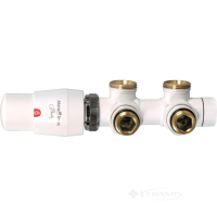 комплект термостатический для радиатора Navin Vario Term TWINS 50 мм, угловой, правий, білий (TSGS0206CFK/P)