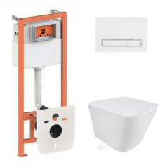 набір Qtap інсталяція 4 в 1 Nest + унітаз із сидінням, з панеллю змиву (QT1733052EUQW45161)