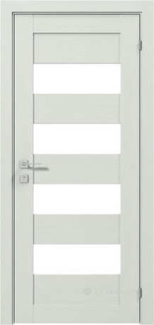 Дверное полотно Rodos Modern Milano 600 мм, с полустеклом, сосна крем