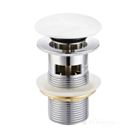 донный клапан Volle click-clack с переливом, de la blanco (9000.104208)