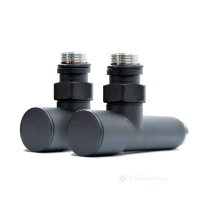 кран полотенцесушителя Navin угловой 1/2"х1/2" удлиненный, 2 шт черный (21-630430-5101)