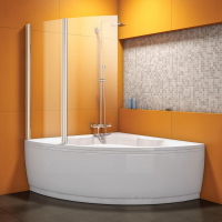 штора для ванны Kolpa San Sole TP 102x140 стекло прозрачное (514800)
