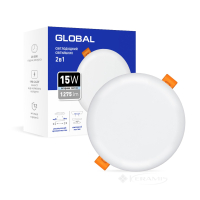 точечный светильник Global Sp 15W, 4100K, круг (1-GSP-1541-RS)