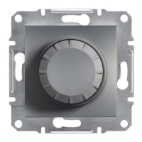 светорегулятор поворотный Schneider Electric Asfora, 40-600 Вт, без рамки, сталь (EPH6400162)