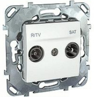 розетка Schneider Electric Unica R-TV/SAT 1 пост., без рамки, біла (MGU5.454.18 ZD)