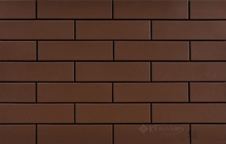 Фасадная плитка Cerrad Brown 24,5x6,5 коричневая гладкая