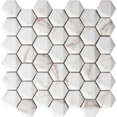 мозаїка Grespania Marmorea 30x30 Hexagonal calacata