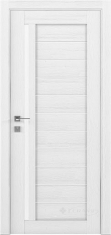 дверное полотно Rodos Modern Bianca 600 мм, с полустеклом, каштан белый