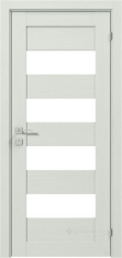 дверное полотно Rodos Modern Milano 700 мм, с полустеклом, сосна крем
