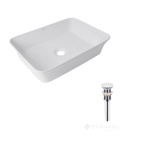 умывальник Qtap Virgo 49х35х11 с донным клапаном PU02 white (QT18112261WN47305)