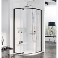 душевая кабина Ravak Pivot PSKK3 100x100 безопасное стекло, transparent, черная (376AA300Z1)
