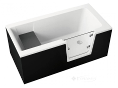 панель для ванни Polimat 70 см збоку, чорна (00057)