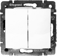 вимикач Legrand Valena 2 кл., 10 А, білий (774405)