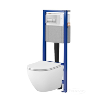 инсталляция Cersanit System 4 мех+ унитаз Desse Tornado дюропласт soft close, клавиша Presto II хром глянец (S4005-003) 