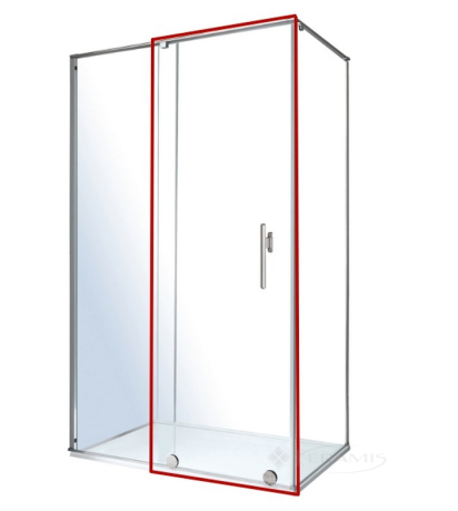 Душевая дверь Volle Teo 1175x2000 стекло прозрачное, хром (10-22-333(1))