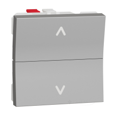 выключатель для жалюзи Schneider Electric Unica New 1 кл., 2 модуля, 6 А, алюминий (NU320730)