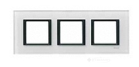 рамка Schneider Electric Unica Class, 3 пост.біле скло (MGU68.006.7C2)