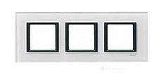 рамка Schneider Electric Unica Class, 3 пост.белое стекло (MGU68.006.7C2)