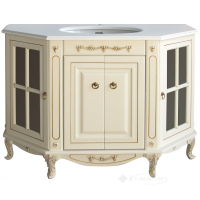 тумбочка з умивальником Ольвія Верона 120 124,5x57x90 dorato, стільниця камінь