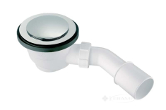 сифон для душового піддону McAlpine клік-клак, хром, 90 мм (HC27CLCP)