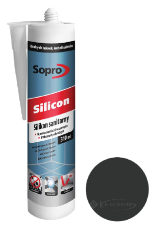 Герметик Sopro Silicon чорний №90, 310 мл (061)