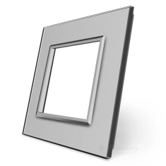 рамка Livolo 1 пост., серый стекло (VL-P7E-2I)