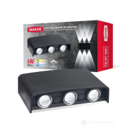 светильник настенный Maxus MWL светодиодный 6W черный (1-MWL-6W-BLS)