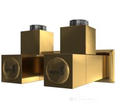 кран рушникосушки Mario 76x30 кутовий. профільний, золотий (4.0.0201.56.G)