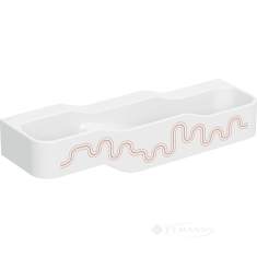 умывальник для детей Geberit Bambini 140x39 без отверстий под смеситель, правый, белый альп/красный (502.976.FY.2)