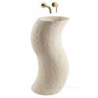 умивальник Rea Melody 49x39 матовий, бежевий, імітація каменю (REA-U5940)