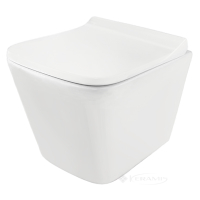 унитаз Jaquar Aria Rimless подвесной, без ободка, сиденье дюропласт медленнопадающее (ARS-WHT-39953BI)