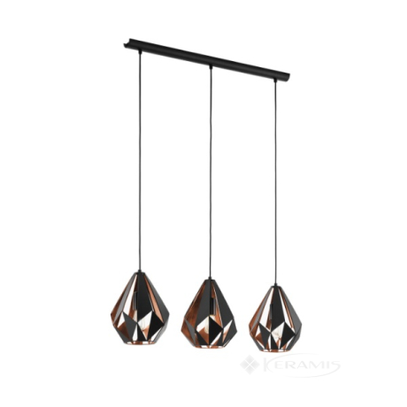 Люстра Eglo Carlton 1 мідь, чорний (49991)