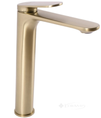 смеситель для умывальника Rea Marco золотой матовый, высокий (REA-B4895)