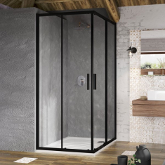 душова кабіна Ravak BLSRV2-80 195 black + glass Transparent (X1LM40300Z1)