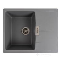 кухонная мойка Platinum Zirkone 62x50х20 матовая серый металлик (SP000040792)