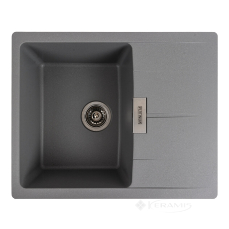 Кухонна мийка Platinum Zirkone 62x50х20 матова сірий металік (SP000040792)