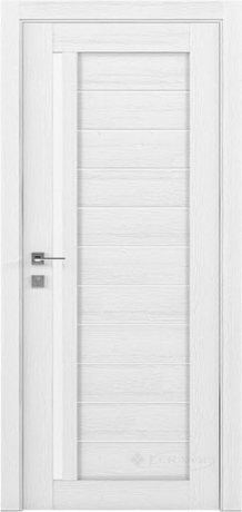 Дверное полотно Rodos Modern Bianca 800 мм, с полустеклом, каштан белый
