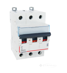 автоматичний вимикач Legrand Dx3 10 А, 400В, 3 п., Тип D, 10 kA (408087)