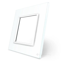 рамка Livolo 1 пост., белый стекло (VL-P7E-2W)