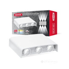 світильник настінний Maxus MWL світлодіодний 6W білий (1-MWL-6W-WHS)
