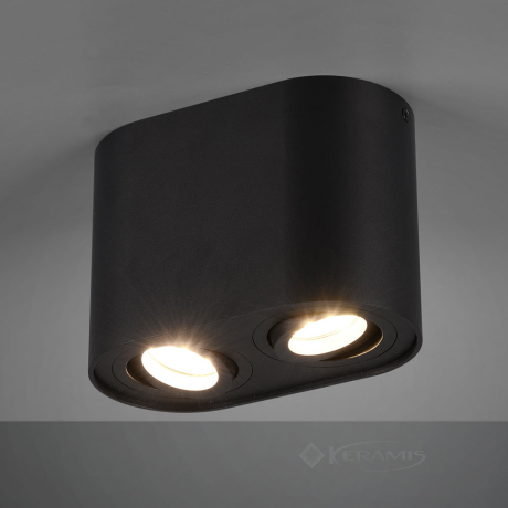 Точковий світильник Trio Cookie, чорний матовий, 2 лампи (612900232)