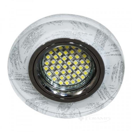 Точечный светильник Feron 8686-2 c LED подсветкой серебро (28465)