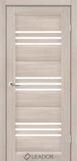 дверное полотно Leador Sovana 900х2000, монблан, стекло сатин белый