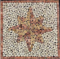 мозаика Imso Ceramiche Pietre Naturali 66х66 rosone sasso stella