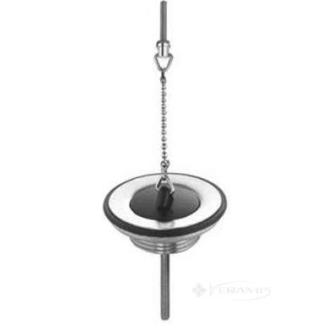 Универсальный сливной вентиль для умывальника Kludi сталь, никель-хром (104023500)