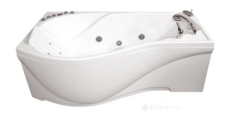 Акрилова гідромасажна ванна МІШЕЛЬ права, 1700 x 960 мм