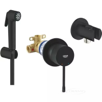 гігієнічний набір Grohe Essence з Tempesta-F чорний (UA111197243)