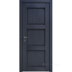 дверное полотно Rodos Style 3 600 мм, глухое, сосна браш cobalt